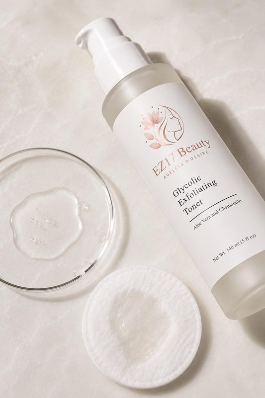 EZ17 Beauty Glycolic Exfoliating Toner | Smooth, Brighten & Refresh Skin (140 ml / 5 fl oz)