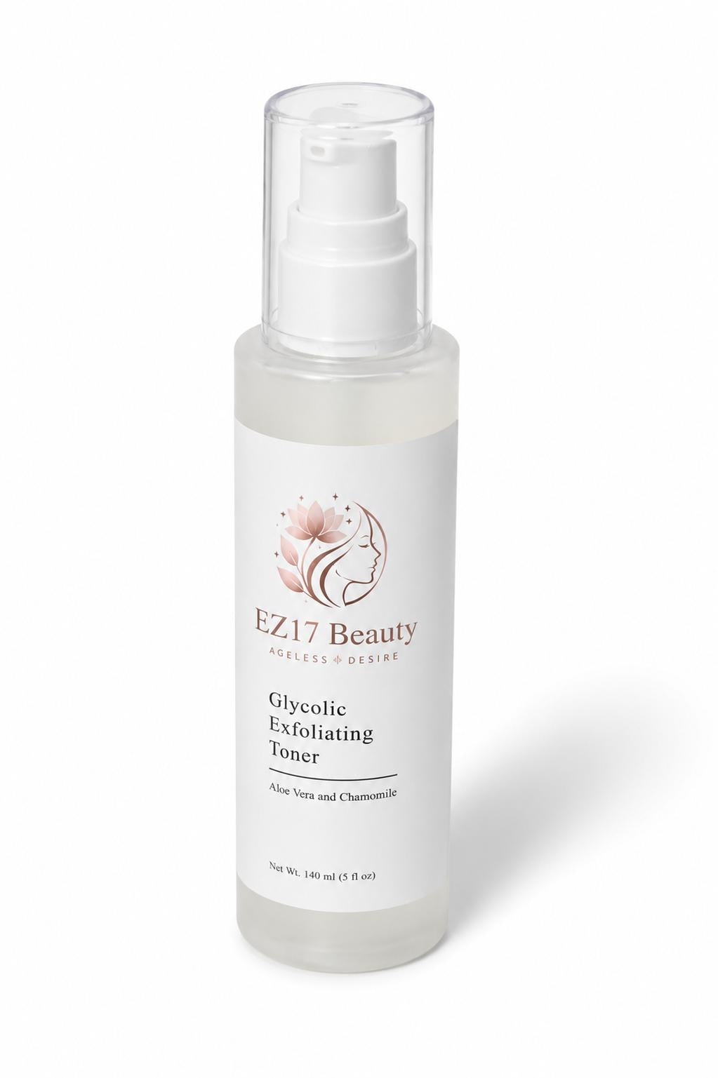 EZ17 Beauty Glycolic Exfoliating Toner | Smooth, Brighten & Refresh Skin (140 ml / 5 fl oz)