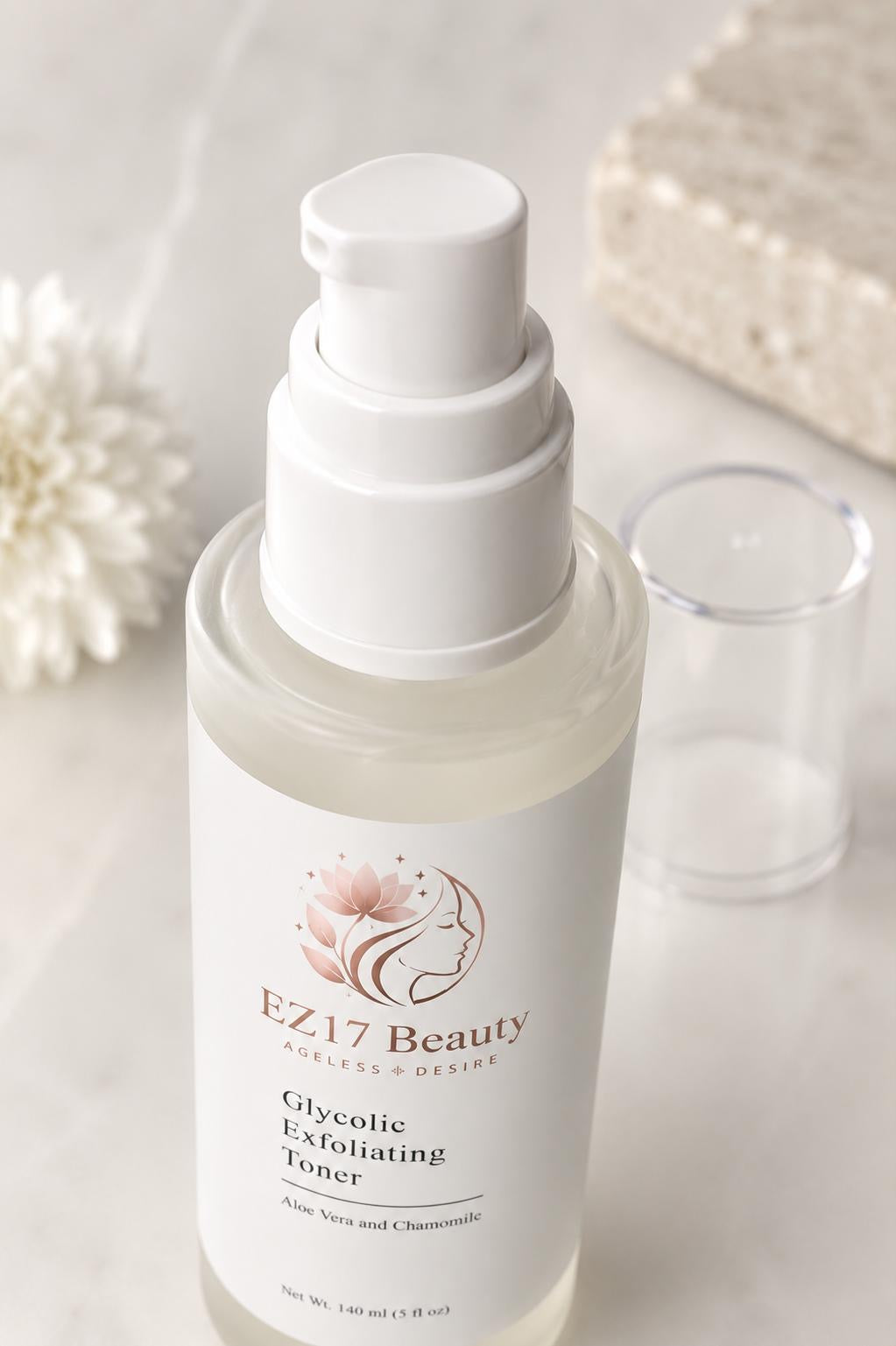 EZ17 Beauty Glycolic Exfoliating Toner | Smooth, Brighten & Refresh Skin (140 ml / 5 fl oz)