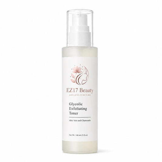 EZ17 Beauty Glycolic Exfoliating Toner | Smooth, Brighten & Refresh Skin (140 ml / 5 fl oz)